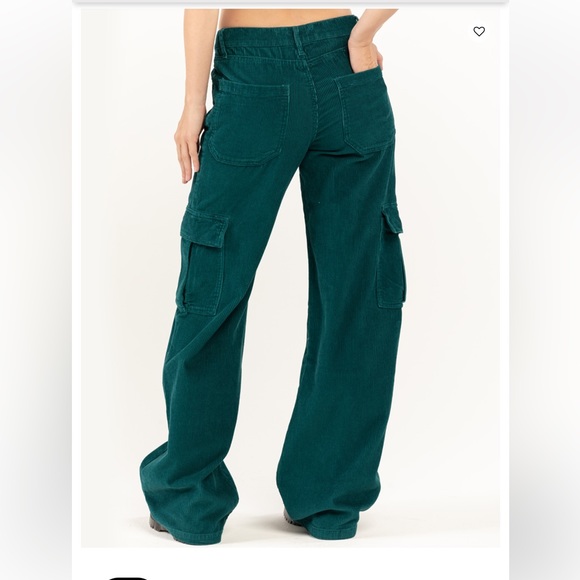 Tilly’s RSQ Wide Leg Corduroy Cargo Pants Size 27 - Picture 2 of 6